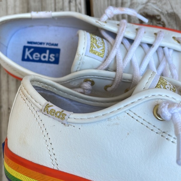 🌈 Keds Unisex RAINBOW Leather Sneakers Size 13 - Picture 11 of 12